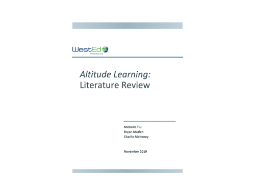 WestEd Altitude Learning Literature Review