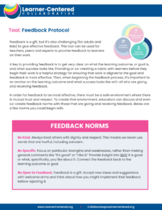 effective Feedback - tool for facilitated formative assessment in the classroom